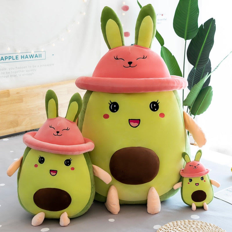 Kawaii Big Avocado Bunny Stuffed Animal Plush Toy