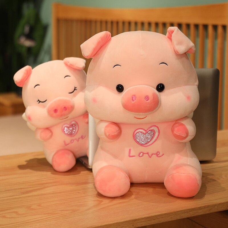 Kawaii Cute Chubby Angel Pig Stuffed Animal Plush Toy
