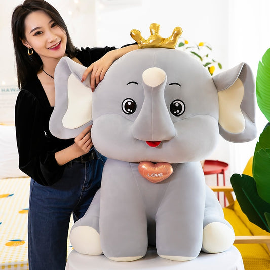 Kawaii Cute Big Elephant Stuffed Animal Plush Toy