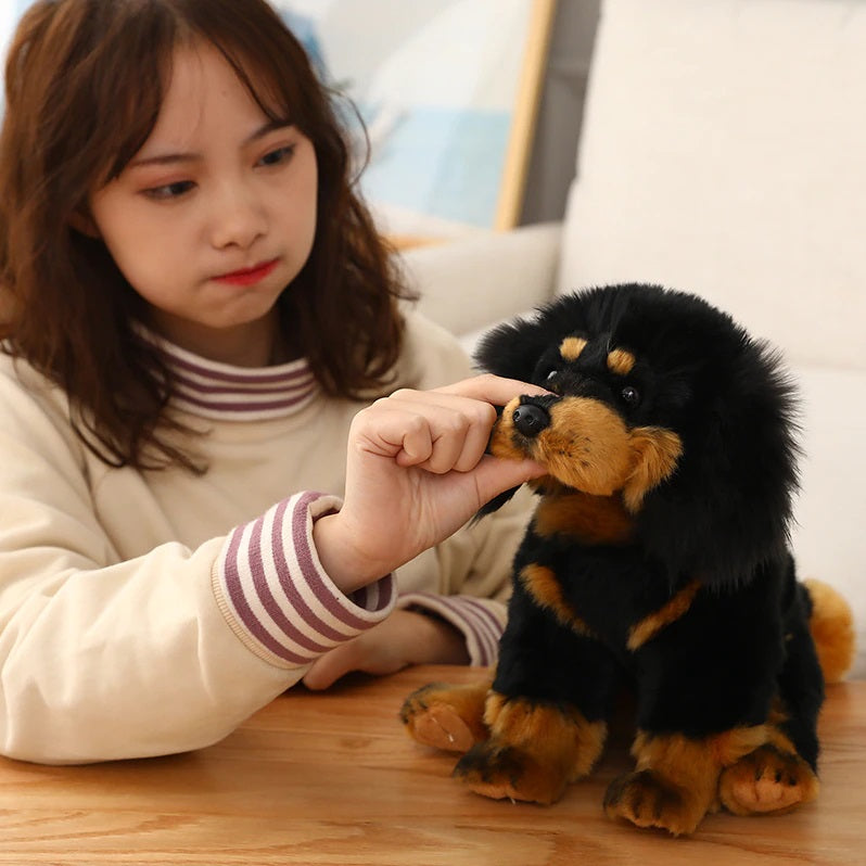 Kawaii Cute Tibetan Mastiff Dog Realistic Animal Plush Stuffed Toy