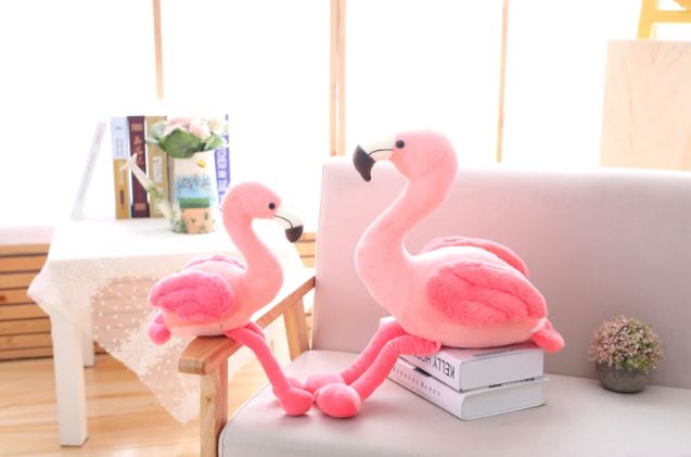 Kawaii Cute Pink Flamingo Bird Animal Plush Stuffed Toy