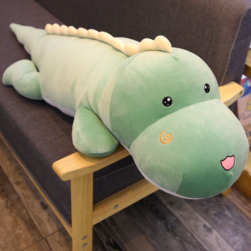 Kawaii Cute Big Colorful Dinosaur Stuffed Plushies Body Pillow Toy