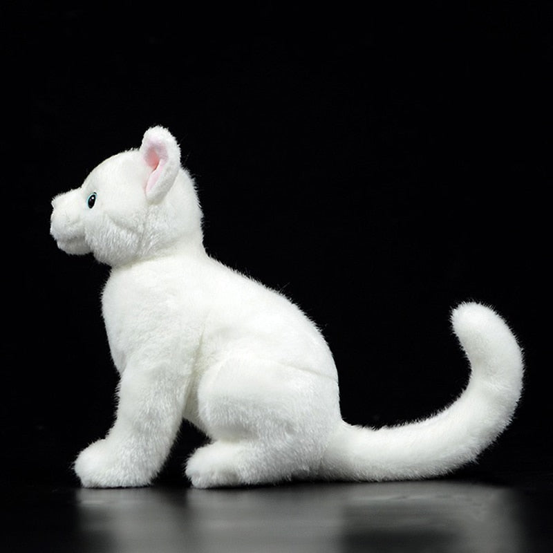 Cute White Cat Animal Plush Stuffed Toy
