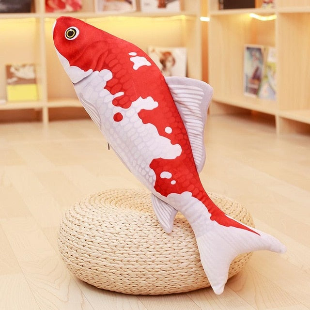 Kawaii Cute Koi Fish Realistic Animal Plush Pillow Stuffed Toy