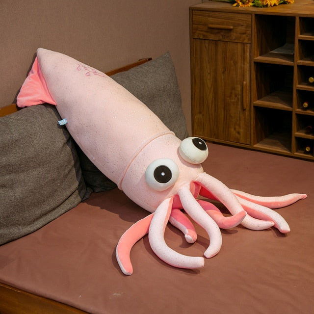 Kawaii Cute Large Squid CuttleFish Sea Animal Plush Stuffed Toy