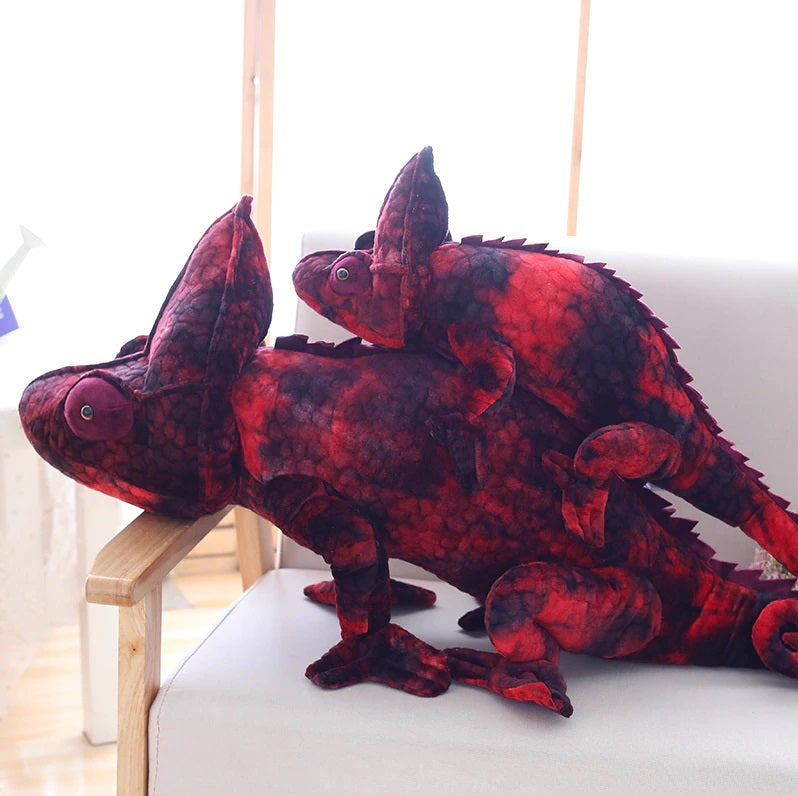 Big Chameleon Reptile Realistic Animal Plush Stuffed Toy