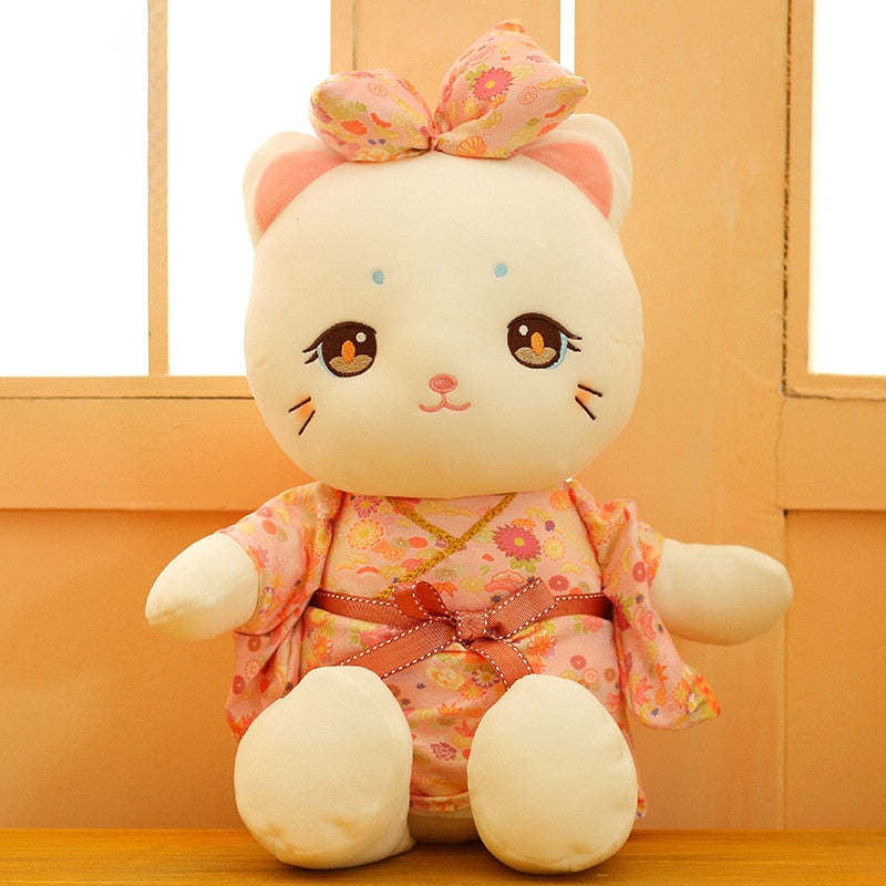 Kawaii Cute Japanese Kimono Cat Neko Animal Stuffed Plush Toy