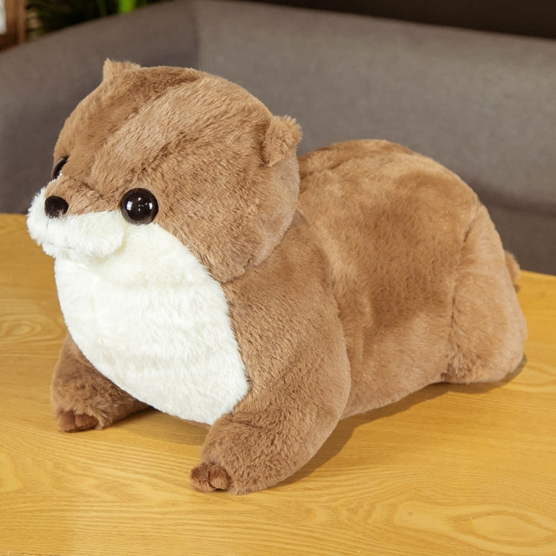 Kawaii Cute Chubby Brown Sea Otter Stuffed Animal Plush Toy