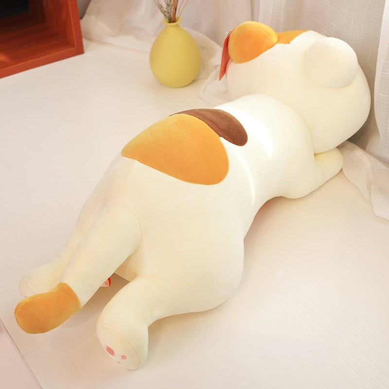 Kawaii Cute Long Calico Kitty Cat Animal Plush Stuffed Toy