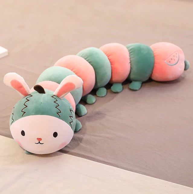 Kawaii Cute Long Fruit Caterpillar Animal Plush Stuffed Toy