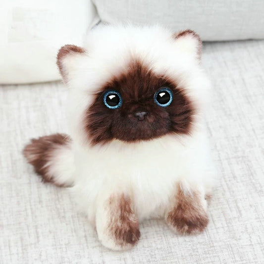 Siamese Cat Realistic Animal Plush Stuffed Toy
